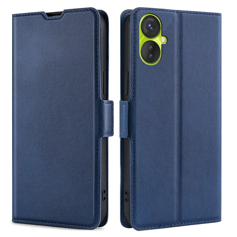 For TECNO Spark 9 Pro 4G Card Slot PU Leather Phone Flip Case Stand Shockproof Protective Cover - Blue