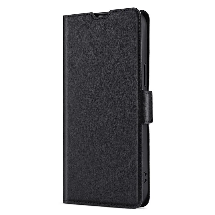 For TECNO Spark 10C 4G PU Leather Drop-Proof Phone Flip Case Stand Card Slot Protective Cover - Black