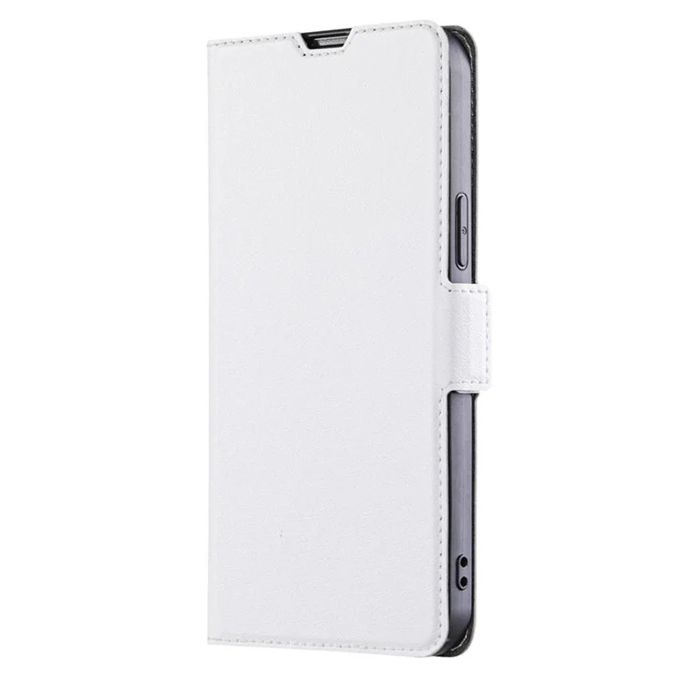 For TECNO Spark 10C 4G PU Leather Drop-Proof Phone Flip Case Stand Card Slot Protective Cover - White
