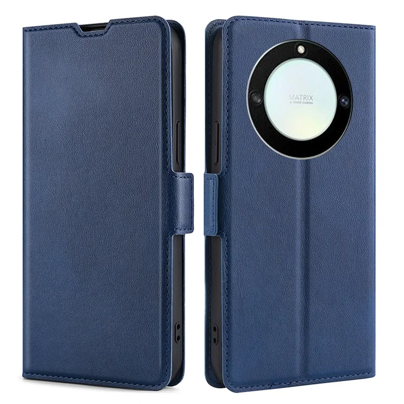 For Honor X40 5G PU Leather Smartphone Case Card Slot Phone Stand Cover - Blue