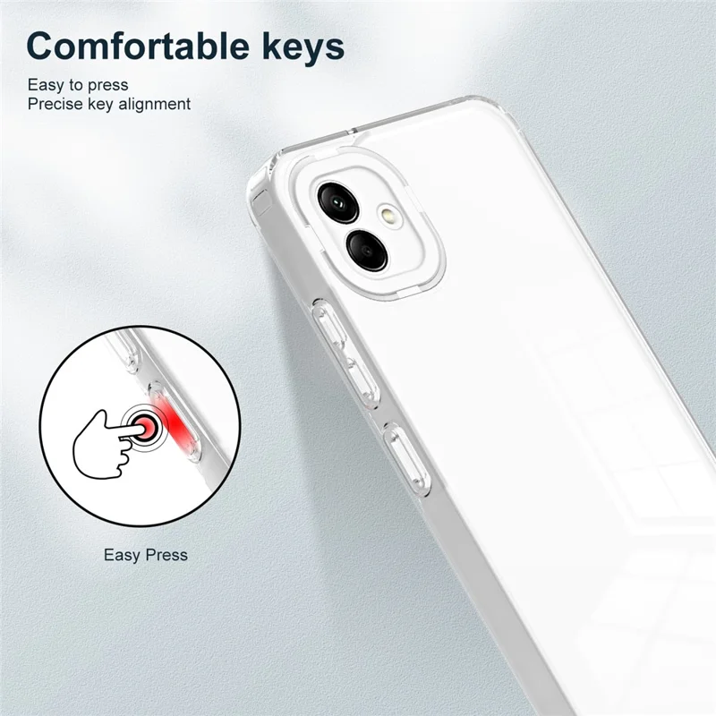 Für Samsung Galaxy A04e 4G / F04 4G / M04 4G Stoßfeste Hülle 3-in-1 TPU PC Handyhülle mit PC Kamerarahmen - Weiß