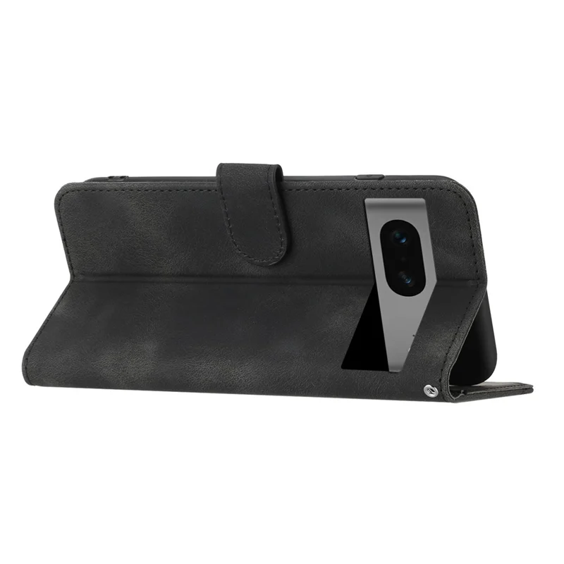 YX003 For Google Pixel 7 5G Smile Pattern Imprinted Leather Cover Phone Stand Case Wallet - Black