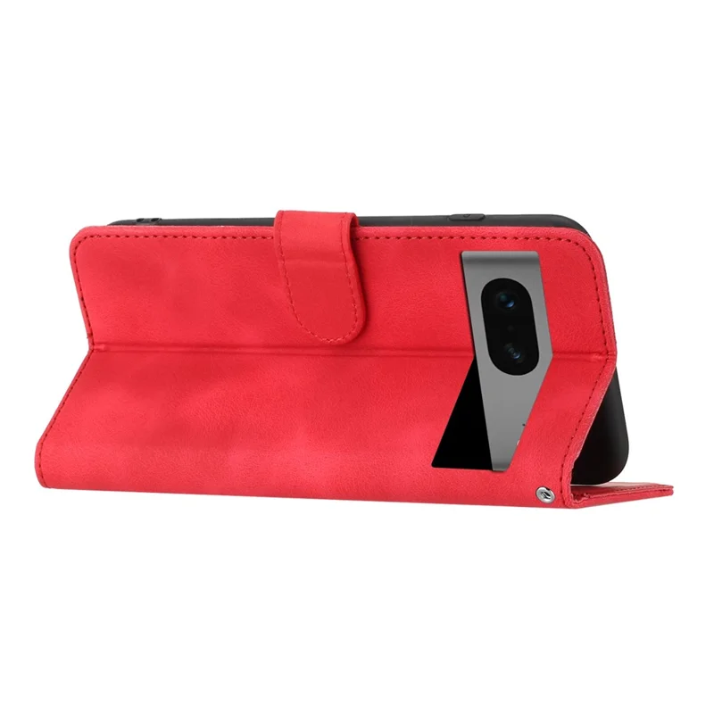 YX003 For Google Pixel 7 5G Smile Pattern Imprinted Leather Cover Phone Stand Case Wallet - Red