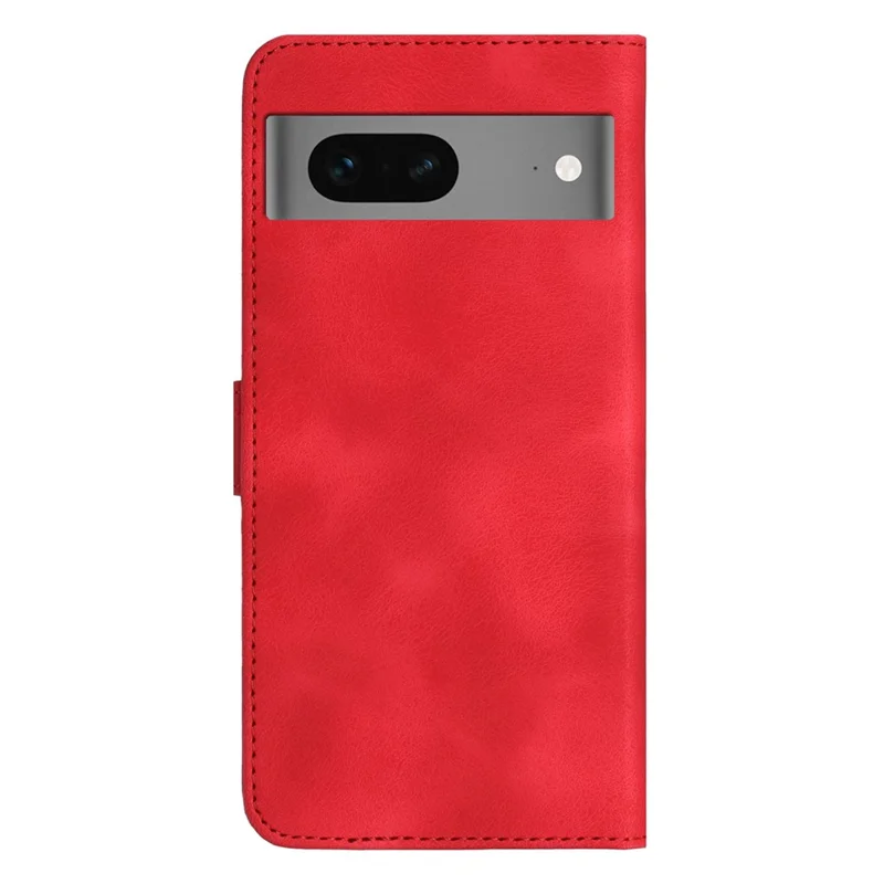 YX003 For Google Pixel 7 5G Smile Pattern Imprinted Leather Cover Phone Stand Case Wallet - Red
