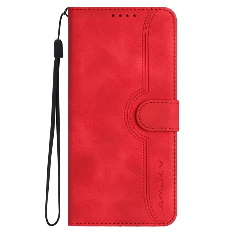 YX003 For Google Pixel 7 5G Smile Pattern Imprinted Leather Cover Phone Stand Case Wallet - Red