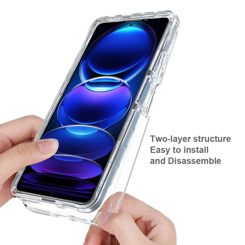 Phone Case for Xiaomi Redmi Note 12 Pro 5G / Note 12 Pro Speed 5G / Poco X5 Pro 5G , PC + TPU Gradient Cover with PET Film - Black