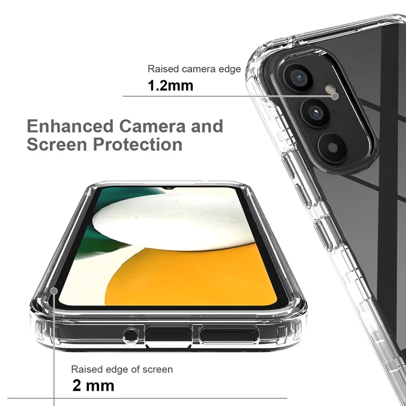 For Samsung Galaxy A34 5G PC TPU Phone Case Gradient Color Cell Phone Shell with PET Screen Protector - Purple