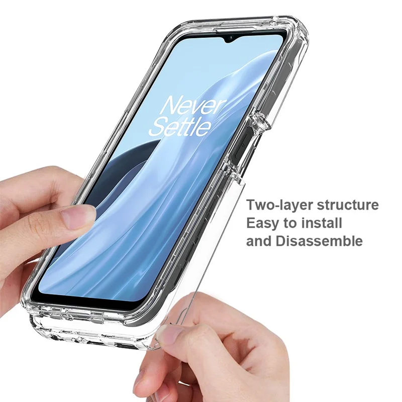 Pour OnePlus Nord N300 5G / Oppo A57 4G / A57 (2022) 5G / A77 4G / A77 5G Gradient Color Case TPU PC Phone Shell - Gradient Blue