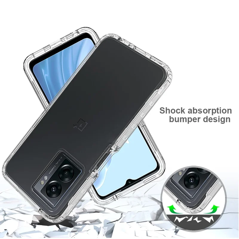 Pour OnePlus Nord N300 5G / Oppo A57 4G / A57 (2022) 5G / A77 4G / A77 5G Gradient Color Case TPU PC Phone Shell - Gradient Blue