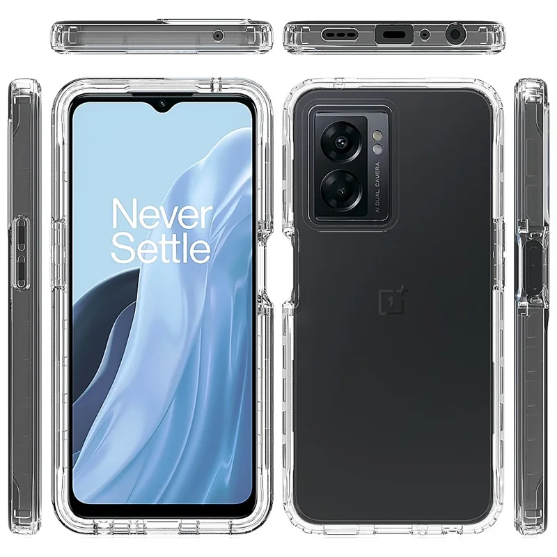 Pour OnePlus Nord N300 5G / Oppo A57 4G / A57 (2022) 5G / A77 4G / A77 5G Gradient Color Case TPU PC Phone Shell - Gradient Blue