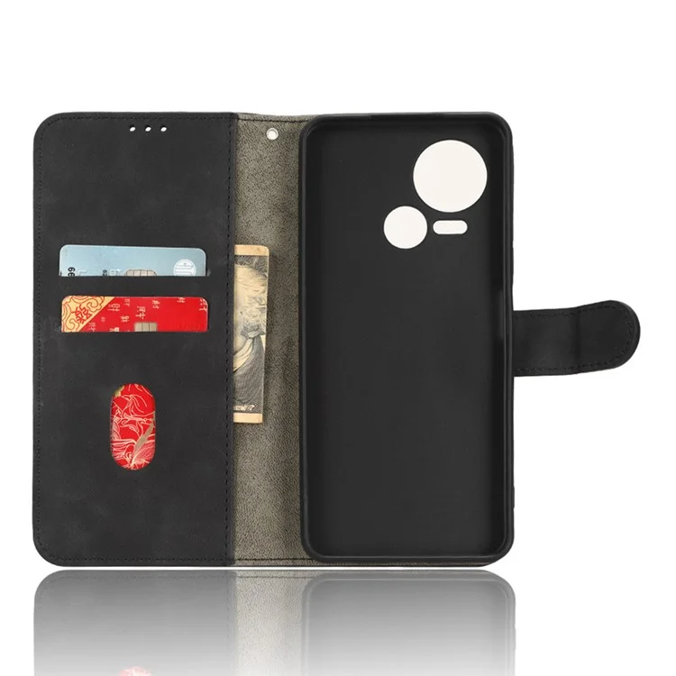 Для Чехол-книжка TECNO Spark 10 5G Anti-Drop PU Leather с подставкой и защитой экрана - Черный