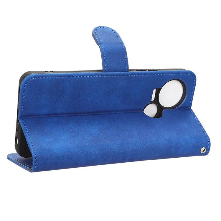 Pour TECNO Spark 10 5G Anti-Drop PU Cuir Porte-feuille Support Étui de Protection Peau-Contact - Bleu