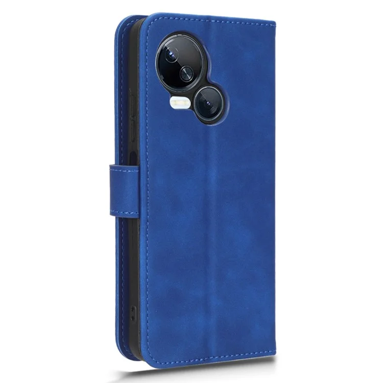 Pour TECNO Spark 10 5G Anti-Drop PU Cuir Porte-feuille Support Étui de Protection Peau-Contact - Bleu