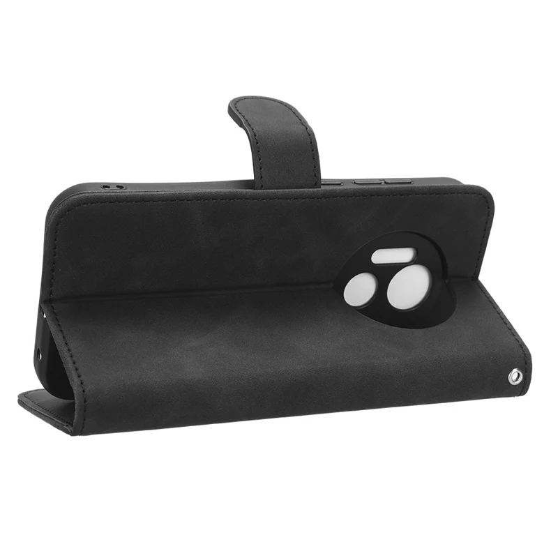 PU Leather Shell for Doogee X97 / X97 Pro Wallet Stand Case Skin-touch Protective Phone Cover - Black