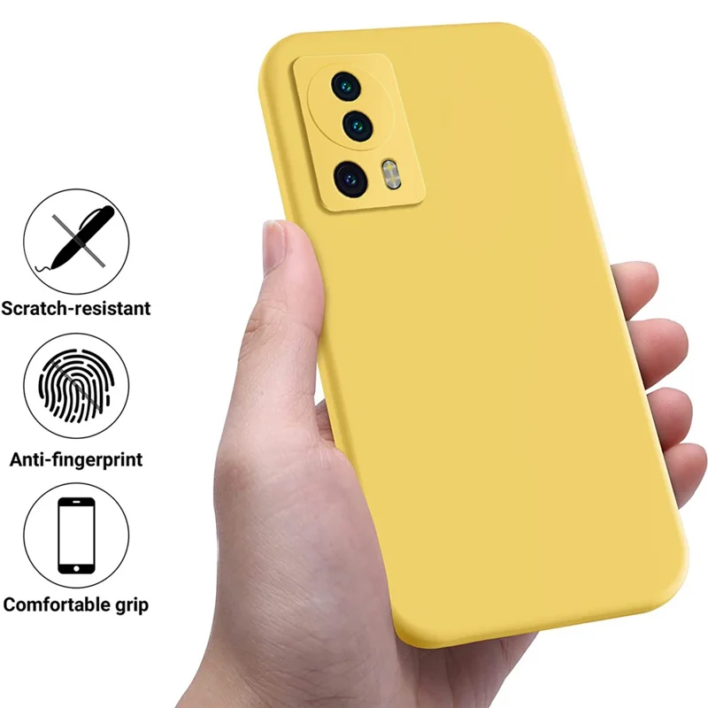 Custodia in silicone liquido per Xiaomi 13 Lite / Civi 2 5G Rivestimento morbido Custodia protettiva antiurto con cordino - Giallo