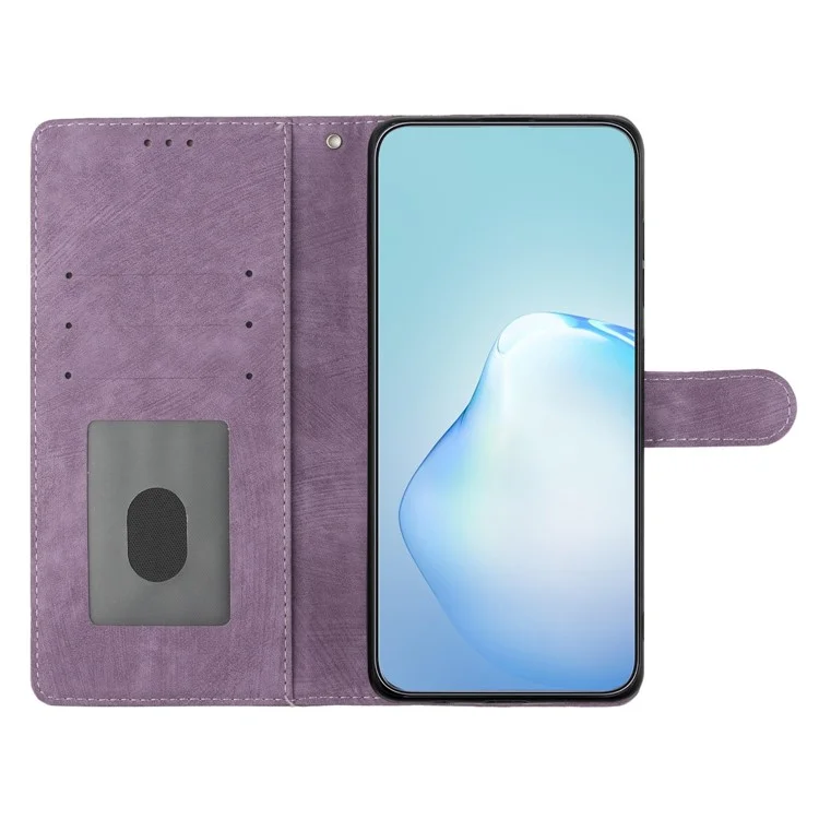 Für Samsung Galaxy S22+ 5G PU-Leder Folio Flip Cover Skin-Touch Stand Wallet Phone Case - Lila