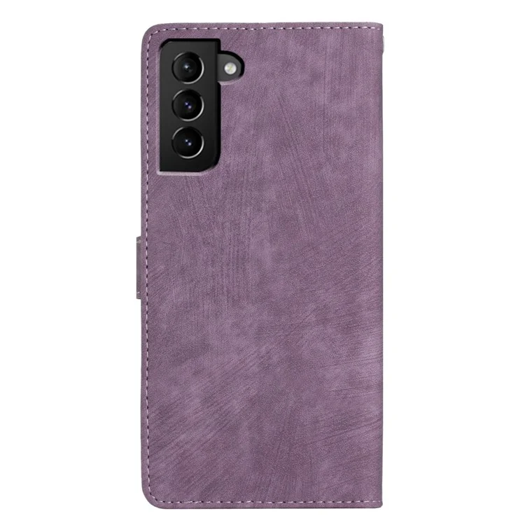 Für Samsung Galaxy S22+ 5G PU-Leder Folio Flip Cover Skin-Touch Stand Wallet Phone Case - Lila