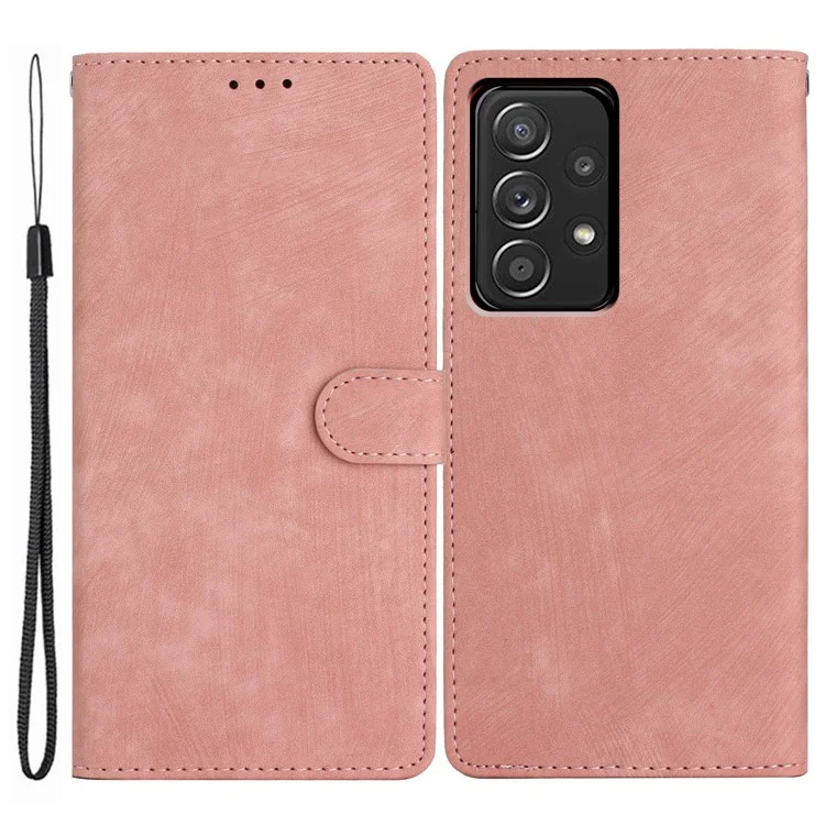 Para Samsung Galaxy A23 5G (Versión Global) / A23 4G Skin-touch Flip Stand Phone Case Estuche de Cartera de Piel PU Antiperforante - Oro Rosa