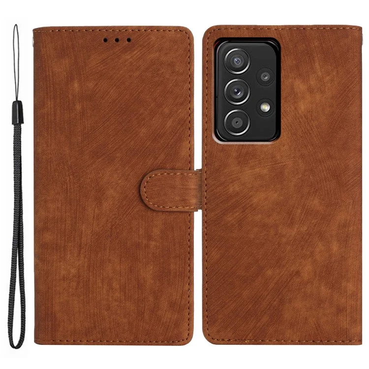 Для Samsung Galaxy A33 5G кожаный кошелёк телефон Flip чехол - Brown