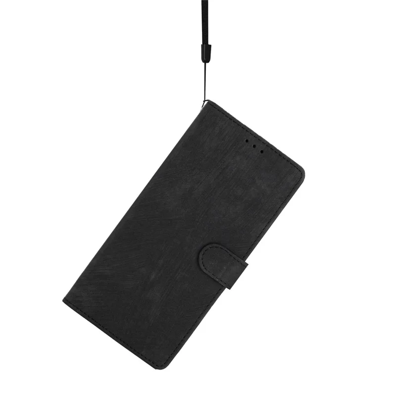 For Samsung Galaxy A33 5G Skin-touch PU Leather Phone Case Flip Stand Wallet Cover - Black