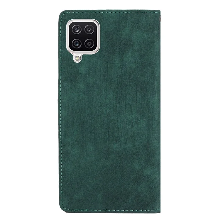 Phone Case for Samsung Galaxy A42 5G , Skin-touch Leather Wallet Stand Full Protection Cover - Green
