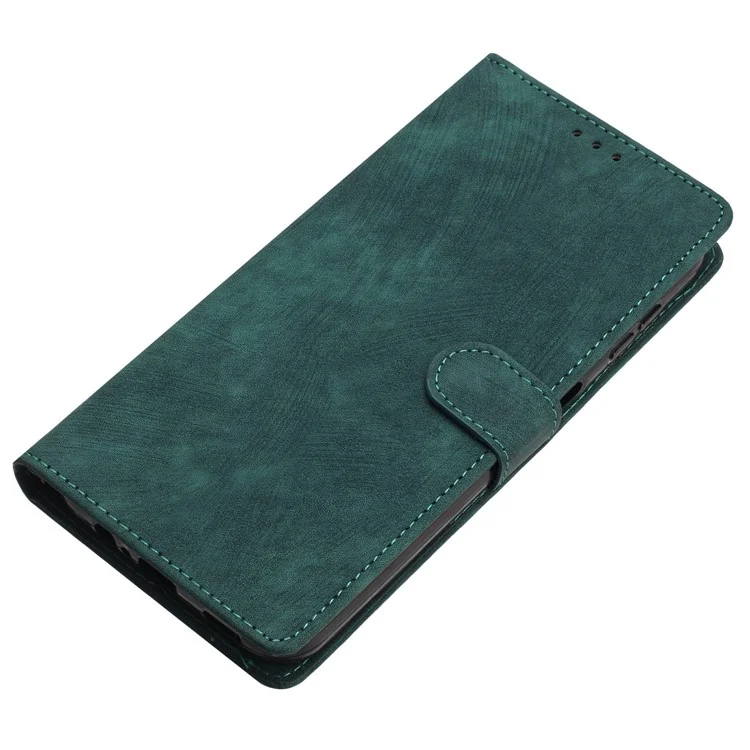 For Xiaomi 13 Lite / Civi 2 5G Solid Color Leather Wallet Cover Skin-touch Stand Cell Phone Case - Green