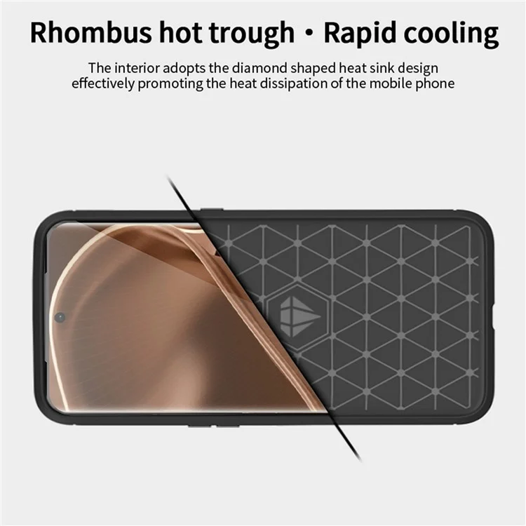MOFI JK TPU Series-1 для Oppo Find X6 Гибкий TPU Тонкий Fit Чехол для Телефона Углеродное Волокно Заглушенная Текстура Крышка - Черный