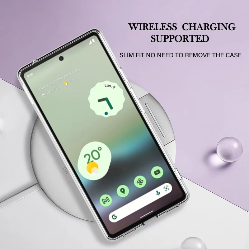 YB IMD Series-16 Style E For Google Pixel 6a IMD Marble Pattern Phone Case 2.0mm Anti-drop TPU Cover - Green