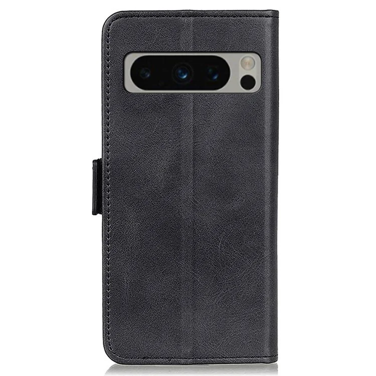 Per Google Pixel 8 Pro Custodia Portafoglio Protettiva Texture in Pelle di Mucca Stand Antiurto Custodia per Telefono - Nero