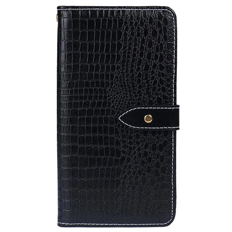 IDEWEI Pour Xiaomi Poco C51 4G Étui Portefeuille en Cuir PU Texture Crocodile Anti-chute Avec Support - Noir
