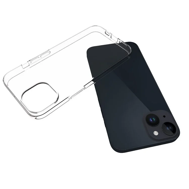 Per iPhone 15 Plus Custodia per telefono cellulare antigraffio Glossy Waterproof TPU Smartphone Cover Shell