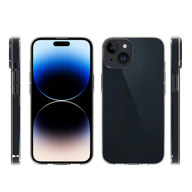 Per iPhone 15 Plus Custodia per telefono cellulare antigraffio Glossy Waterproof TPU Smartphone Cover Shell