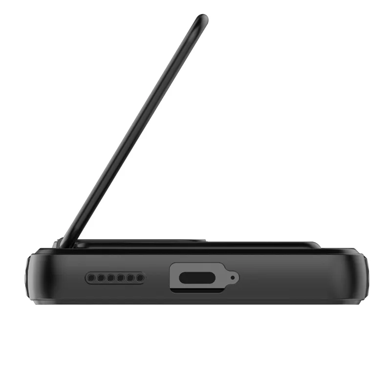 Phone Case for Xiaomi Redmi Note 12 Pro+ 5G , Rugged TPU Kickstand Protective Cover - Black