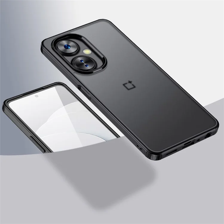 For OnePlus Nord CE 3 Lite 5G / Nord N30 5G PC+TPU Slime Phone Case Airbag Protection Anti-Scratch Cover - Matte Black