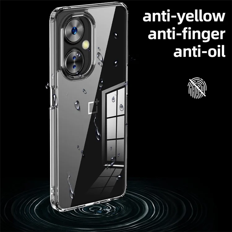 For OnePlus Nord CE 3 Lite 5G / Nord N30 5G PC+TPU Slime Phone Case Airbag Protection Anti-Scratch Cover - Matte Black
