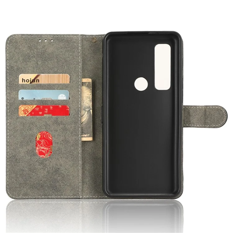 For Motorola Defy 2 5G / Cat S75 5G Phone Wallet Cover PU Leather RFID Blocking Stand Case with Strap - Purple