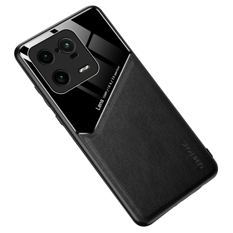 Anti-Dorp Slim Case for Xiaomi 13 Pro 5G TPU PC PU Leather Phone Case Support Magnetic Car Mount - Black