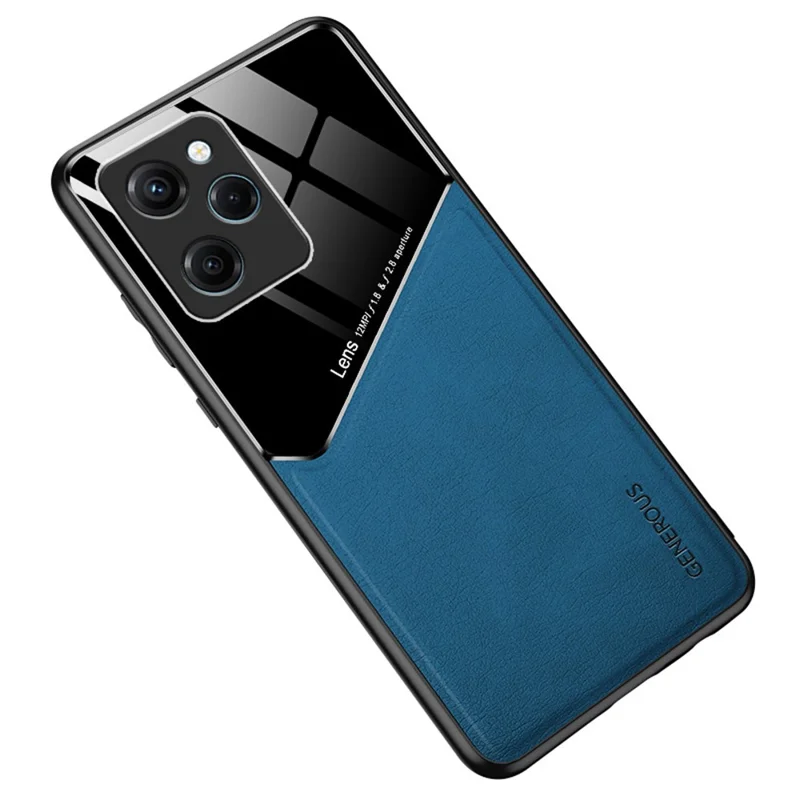 For Xiaomi Poco X5 Pro 5G / Note 12 Pro Speed 5G Shockproof Case TPU + PC + PU Leather Phone Cover - Blue
