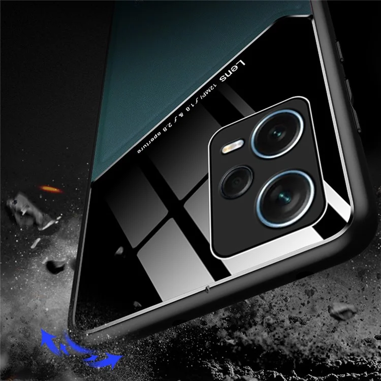 Stoßfeste Hülle für Xiaomi Redmi Note 12 Pro+ 5G TPU + PC + PU-Leder Slim Phone Cover Unterstützt Magnetische Autohalterung - Orange