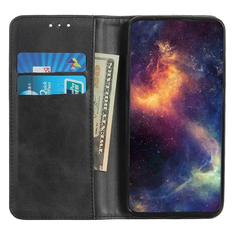 Для Google Pixel 8 раздельной кожаный чехол-книжка для телефона Folio Flip Stand Wallet Shockproof Protective Cover - Черный