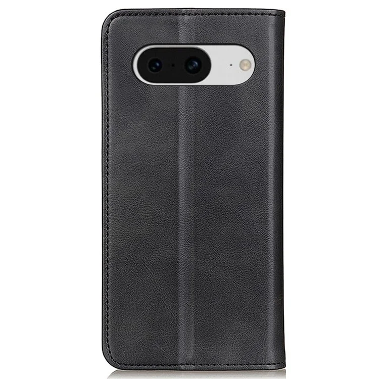 Для Google Pixel 8 раздельной кожаный чехол-книжка для телефона Folio Flip Stand Wallet Shockproof Protective Cover - Черный