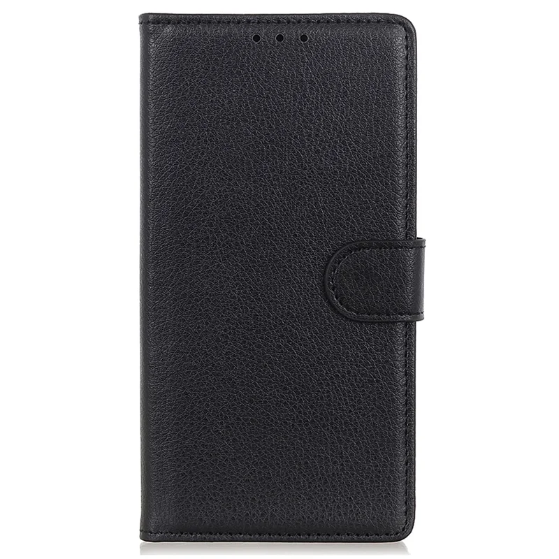 Mobile Case for Google Pixel 8 Litchi Texture Leather Wallet Flip Stand Drop-proof Phone Cover - Black