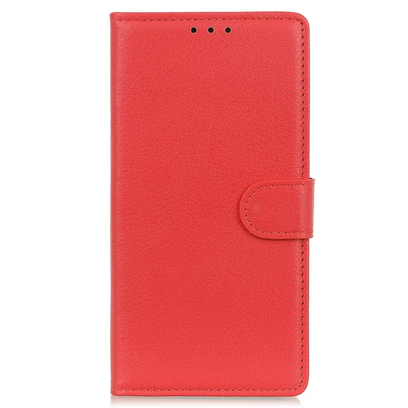 Mobile Case for Google Pixel 8 Litchi Texture Leather Wallet Flip Stand Drop-proof Phone Cover - Red