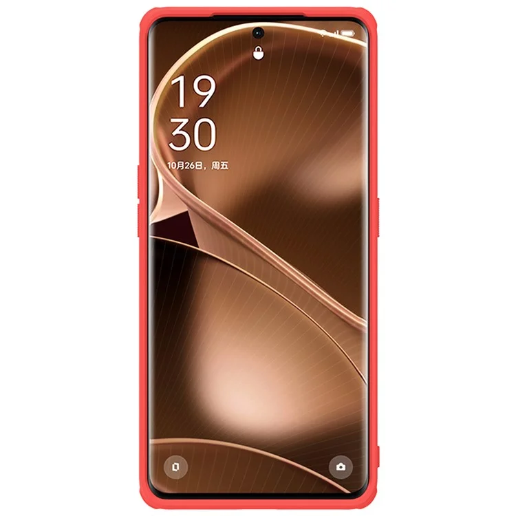 NILLKIN Супер Матовый Щит Pro для Oppo Find X6 Pro Матовый Чехол для Телефона PC+TPU Чехол для Сотового Телефона - Красный