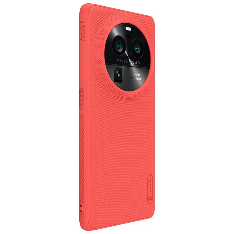 NILLKIN Супер Матовый Щит Pro для Oppo Find X6 Pro Матовый Чехол для Телефона PC+TPU Чехол для Сотового Телефона - Красный