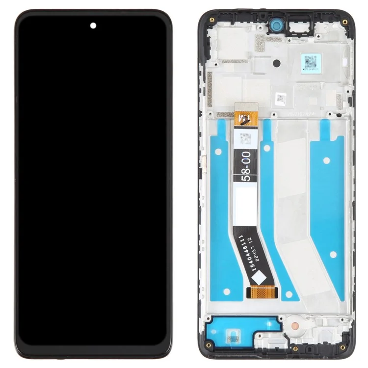 Para Motorola Moto G73 5G OEM Grade S LCD Screen And Digitizer Assembly + Frame Substituição Parte (sem Logotipo) - Azul