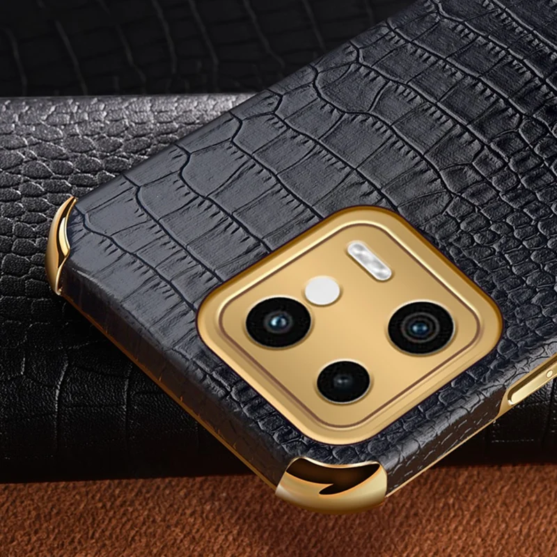 Para Xiaomi 13 5G PU Leather + TPU Phone Case 6D Electroplated Crocodile Texture Cover with Kickstand - Red