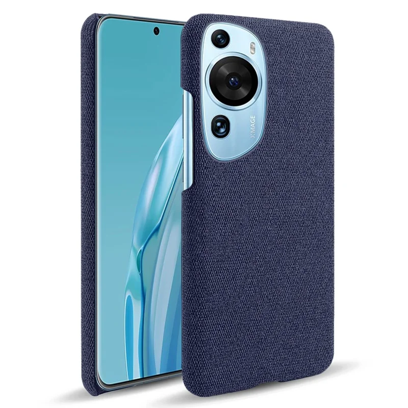 Para Huawei P60 Art Non-Slip Phone Case Cloth+Hard PC Shockproof Protective Cover - Azul