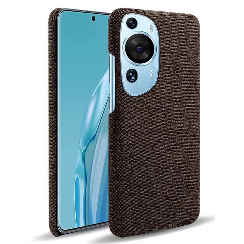 Чехол для Huawei P60 Art Non-Slip, тканевый + жесткий поликарбонатный, ударопрочный защитный чехол - коричневый