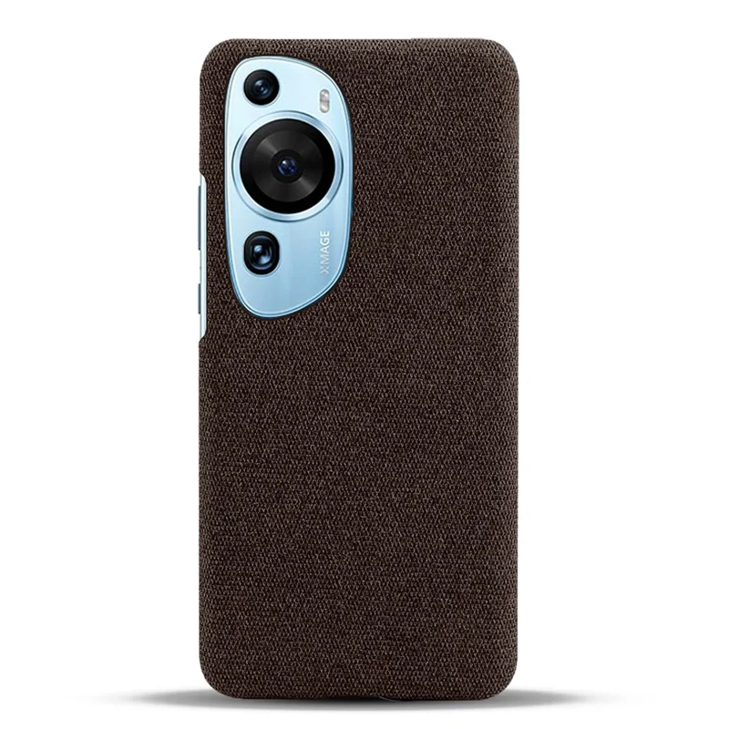 Чехол для Huawei P60 Art Non-Slip, тканевый + жесткий поликарбонатный, ударопрочный защитный чехол - коричневый